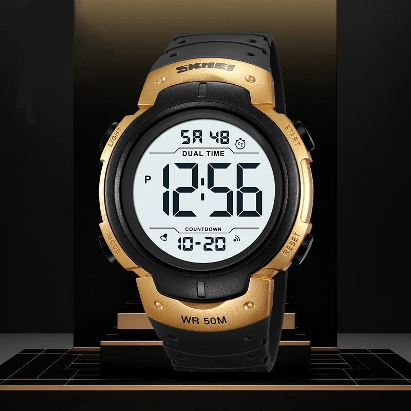 

New Sports Luminous Digital Men’s Watch Waterproof Fashion Casual Business Male Watch Stopwatch Silicone Multifunction Watch