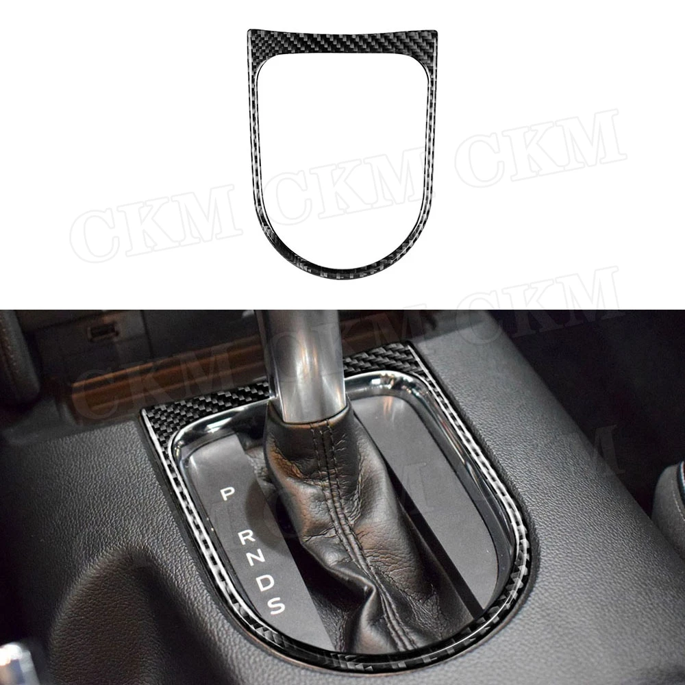 

Carbon Fiber Car Gearshift Panel Trim Frame Cover Mouldings Stickers For Ford Mustang 2015 2016 2017 Car Styling