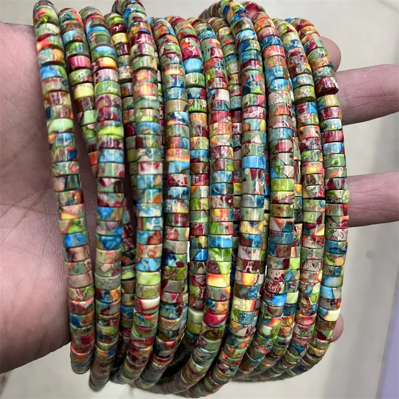 2*4 مللي متر 3*6 مللي متر هيشي الإمبراطوري الأفعى الفيروز جاسبر جوهرة حجر الخرز فاصل فضفاض القرط قلادة مجوهرات سوار DIY الأحجار الكريمة #4