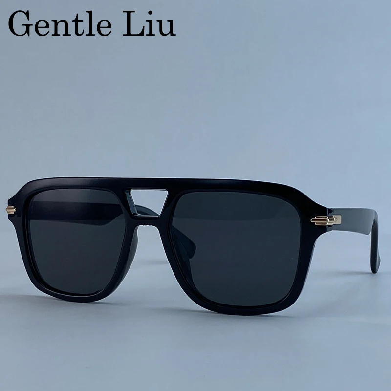 

Oversized Classic Square Sunglasses Men 2025 Luxury Brand Design Vintage Trendy Double Beam Sun Glasses For Male Driving Eyewear