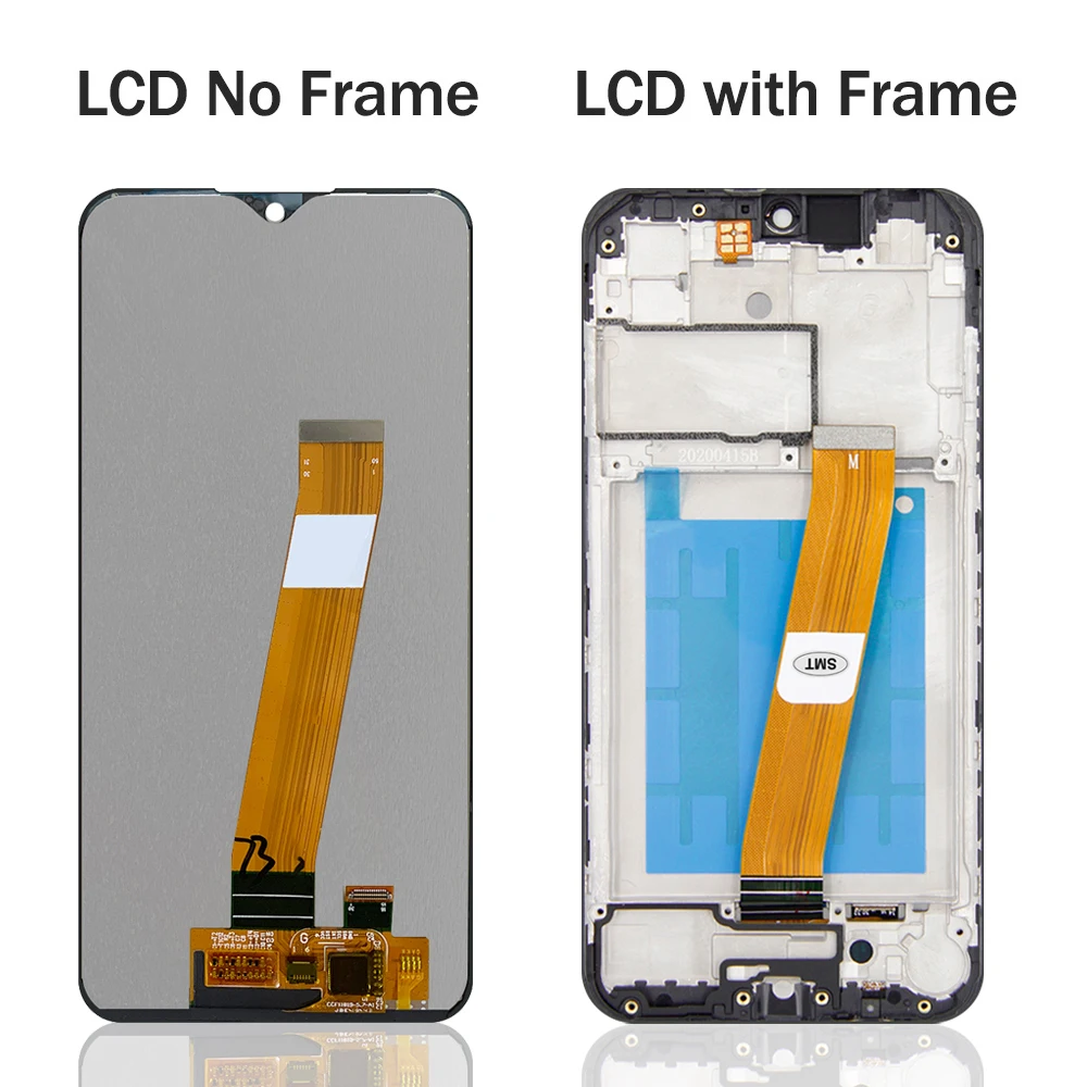 Amoled For Samsung Galaxy A01 A015 LCD Display, Touch Panel Digitizer Assembly For GalaxyA01 SM-A015F,A015M Screen with Frame