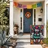 HOMETITUTE Dia de los Muertos Garden Flag 12x18 Inch Linen Day of the Dead Cat Sugar Skull Double Sided Mexican Halloween Po jjp