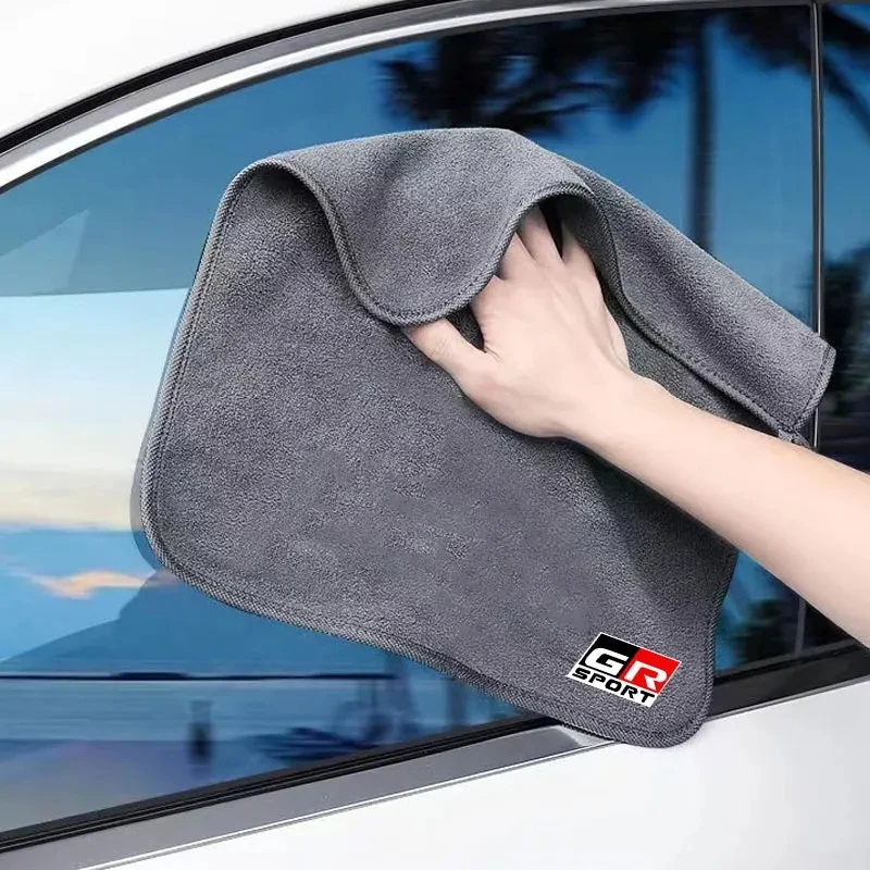 Car Drying Absorbent Towel Wash Cleaning tool For Toyota GR SPORT RAV4 Camry Corolla Highlander Hilux Supra C-HR Car Accessories