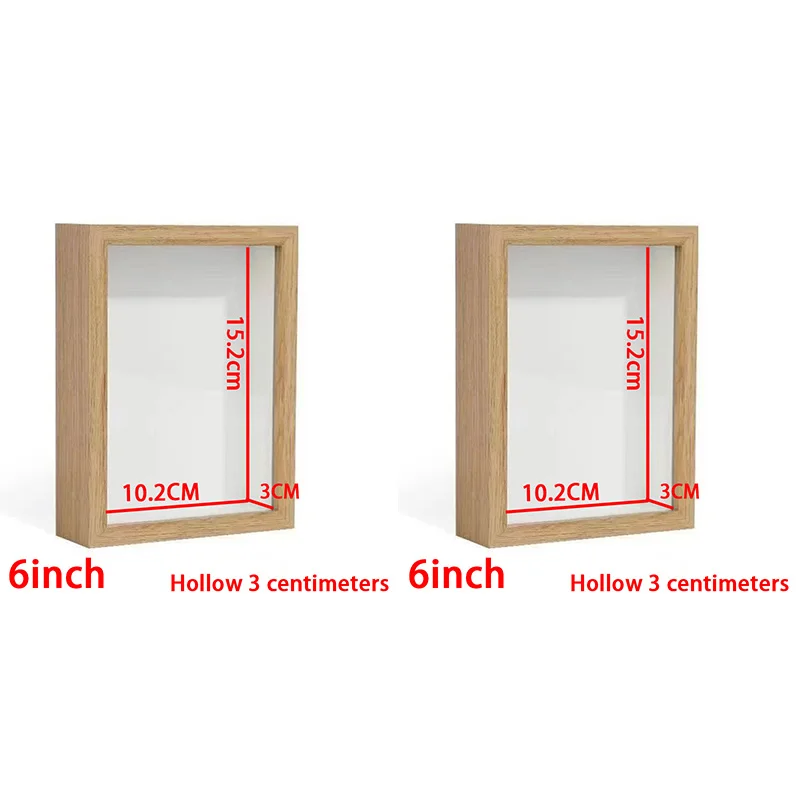 Shadow Box Depth 3cm Wooden Photo Frame for Displaying 3D Works