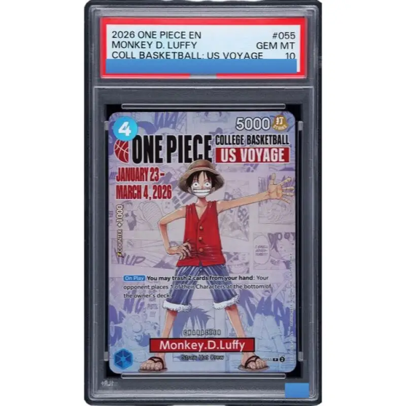 

Proxy 2026 ONE PIECE PROMOS #055 MONKEY D. LUFFY COLL BASKETBALL: US VOYAGE P-055 Authentication Grading 10 Collection Game Card