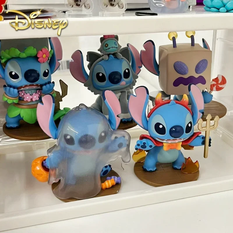 Disney Stitch Cartoon Funny Diary Series Blind Box Mystery Box Figure Model Pvc Doll Collection Toys Girlfriend Christmas Gift