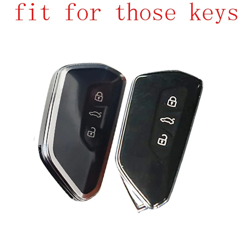 ABS الكتابة على الجدران حافظة مفاتيح السيارة التحكم عن بعد غطاء وقائي لشركة فولكس فاجن فولكس فاجن جولف 8 ID.3 ID.4 سكودا اوكتافيا A8 MK4 MK8 GTI R #2