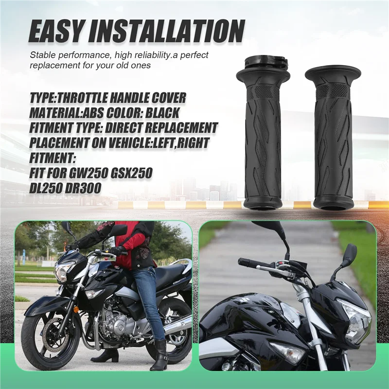 A17R-Motorcycle Throttle Handle Plastic Handle Cover For Haojue GW250 GSX250 DL250 DR300