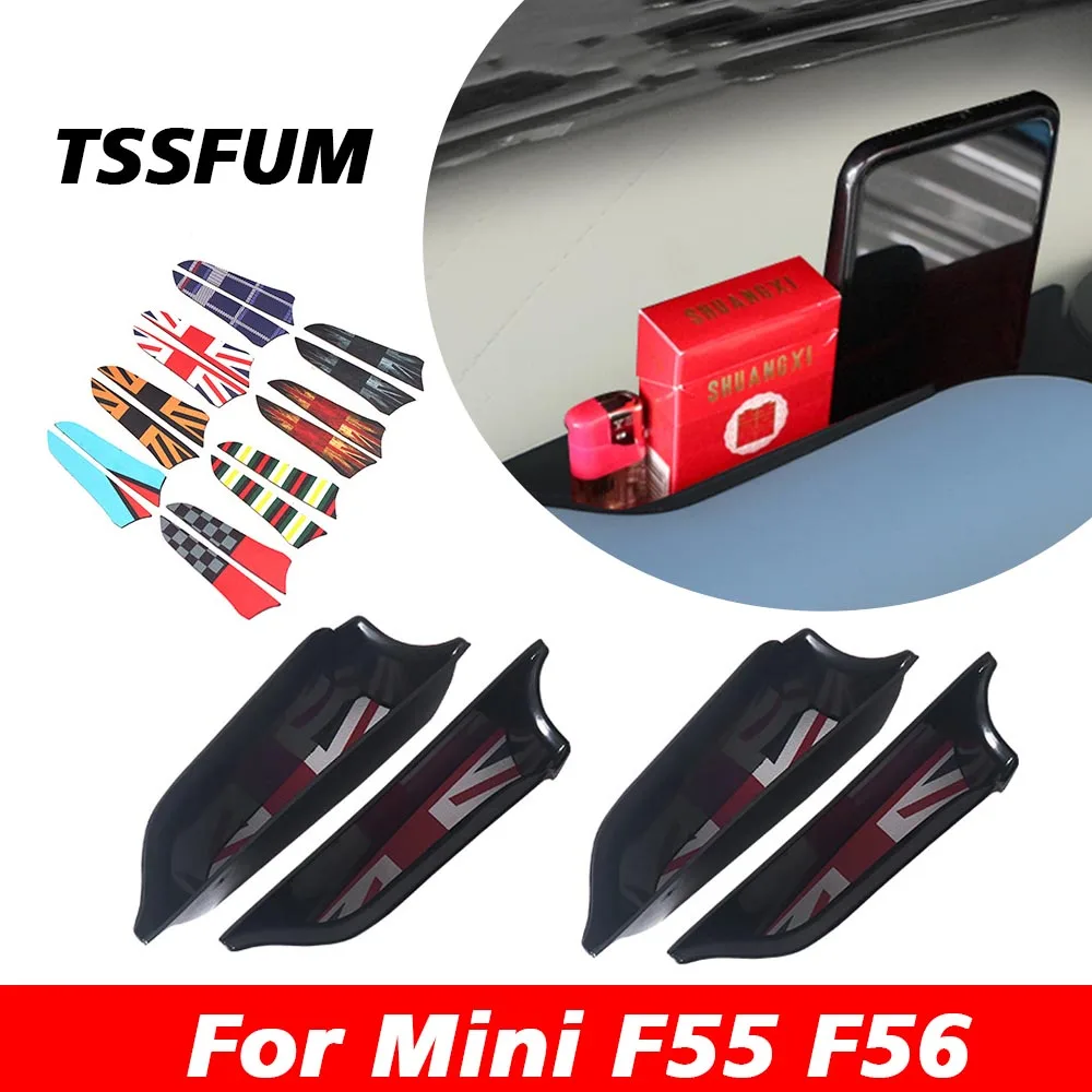 Union Jack Car Interior Door Storage Barrel Box Handle Armrest Storage Organize Box For Mini Cooper S One F55 F56 Accessories