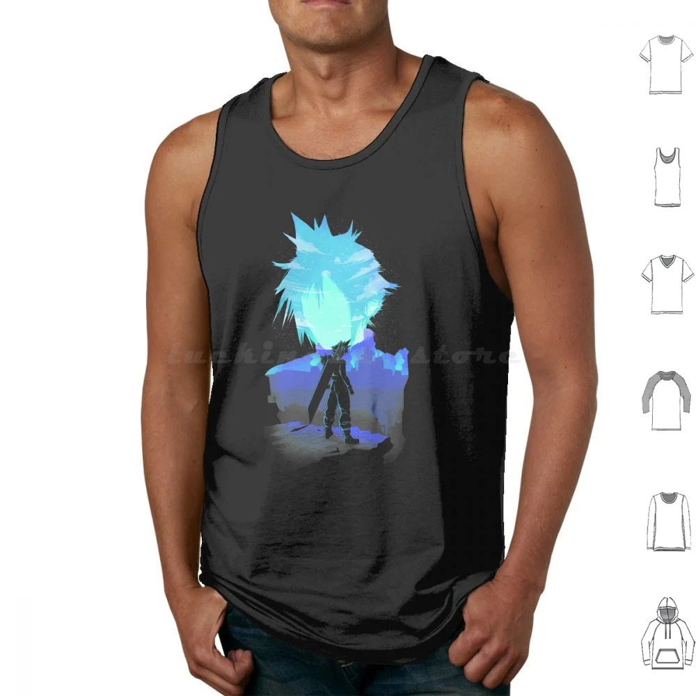 The Ex Soldier Tank Tops Vest Sleeveless Cloud Strife Cloud Clad Barrett Barett Sephiroth Midgar Ff7 Ffvii Final Fantasy Final