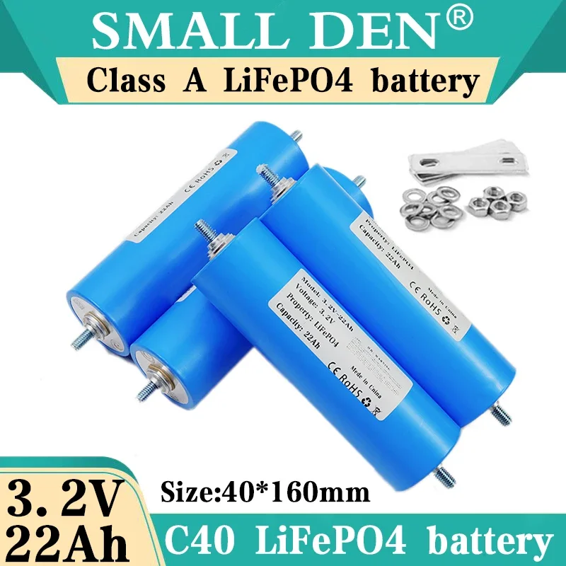 EVE 3.2V 22Ah LifePO4 Battery New Class A 3C 12V 60A Discharge, Solar, Large Energy Storage, Car Starter Rechargeable Battery