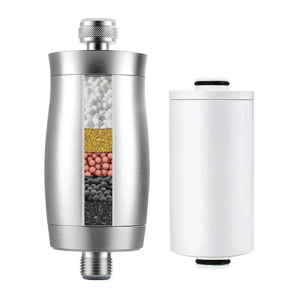 

Brand New High Quality OEM 10-20 Stages Aluminum Metal Material Vitamin C Skincare Shower Water Filter Purifier