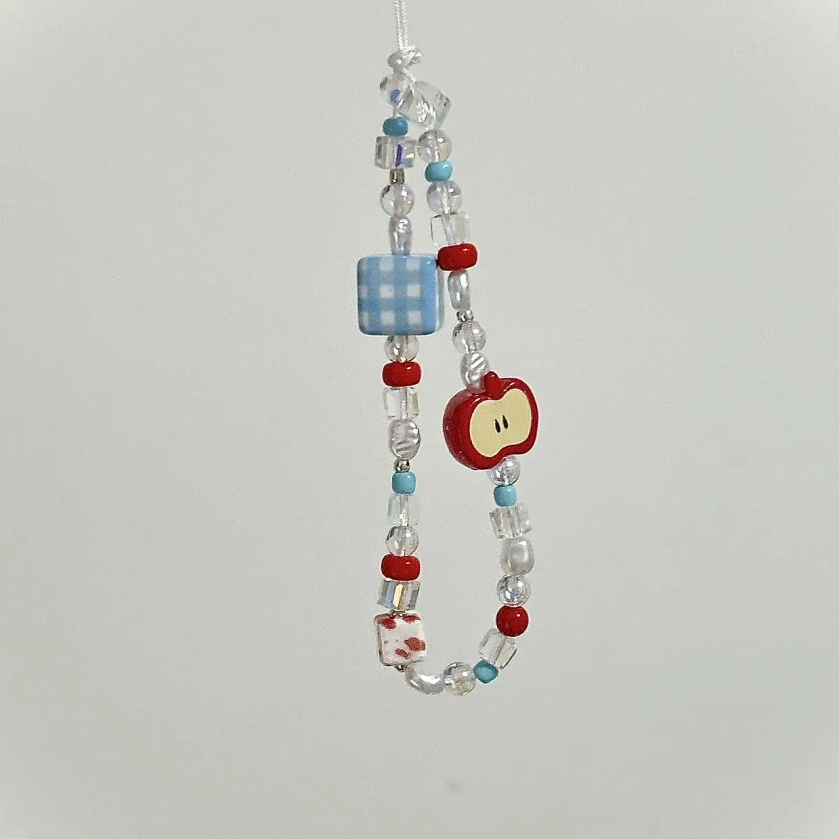 الأصلي الأزرق حبة الأحمر الفاكهة سحر شريط لتعليق الهاتف المحمول الحبل لطيف Kawaii Y2K حالات ل iP 16 Airpods سماعات الكتب المدرسية Ins