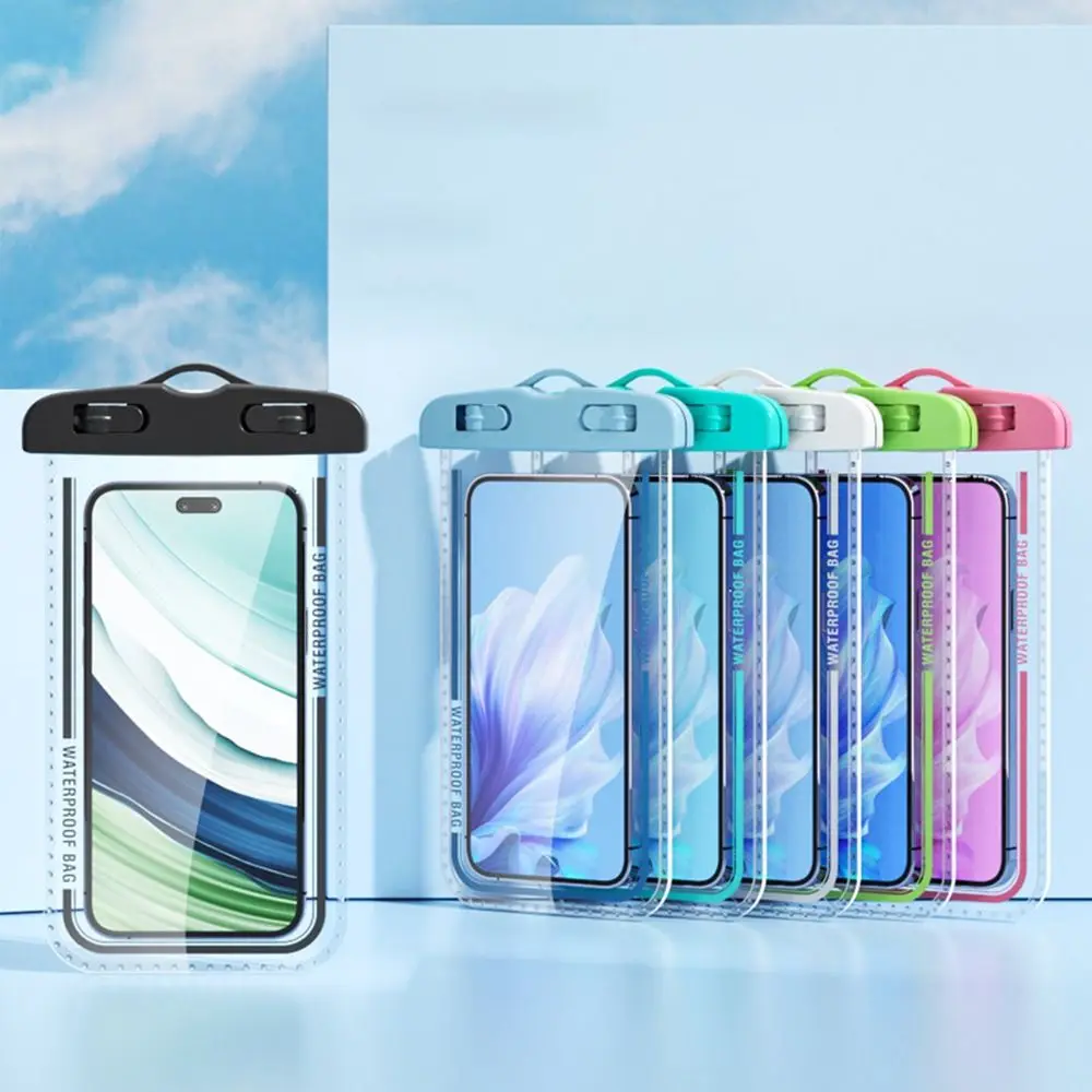 Transparent Waterproof Phone Pouch Case IPX8 Water Proof Cell Phone Dry Bag for Beach, Protector for iPhone, 4-7