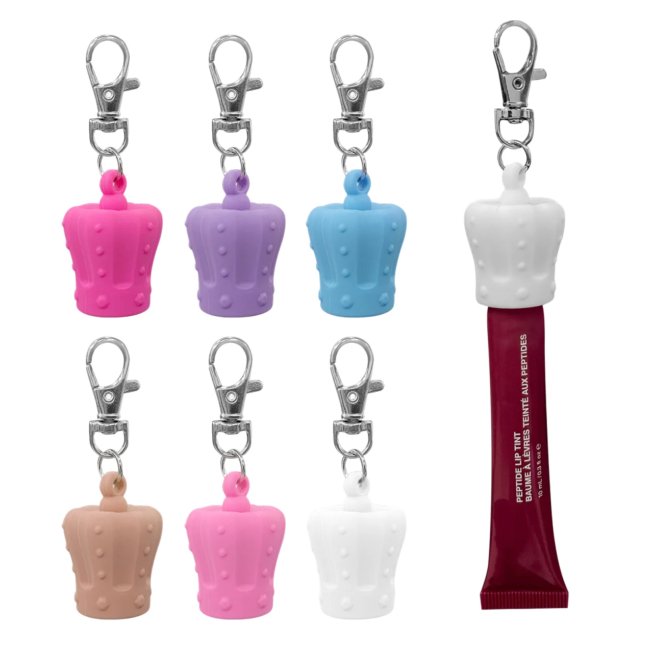 Portátil cuidados com os lábios chaveiro adorável silicone chapstick titular lipgloss chaveiro tampa segura balm labial titular chaveiro para viagens