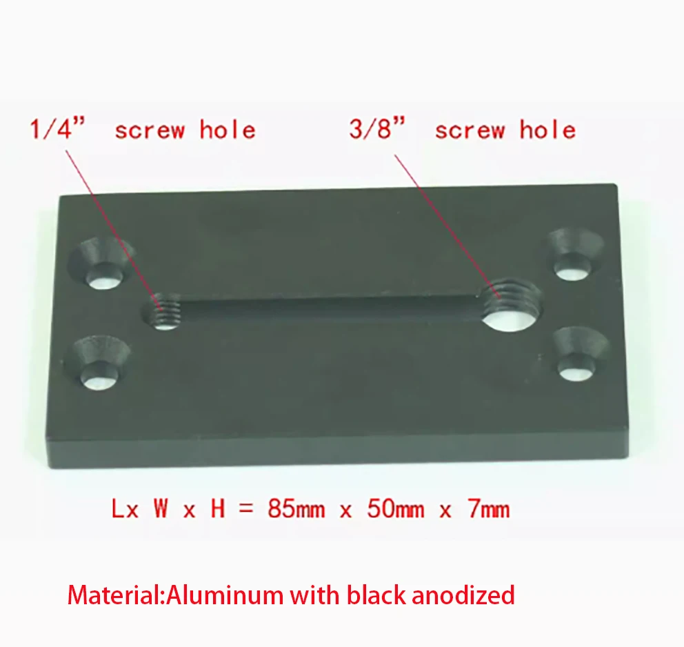 New 85x50mm tripod plate with 1/4