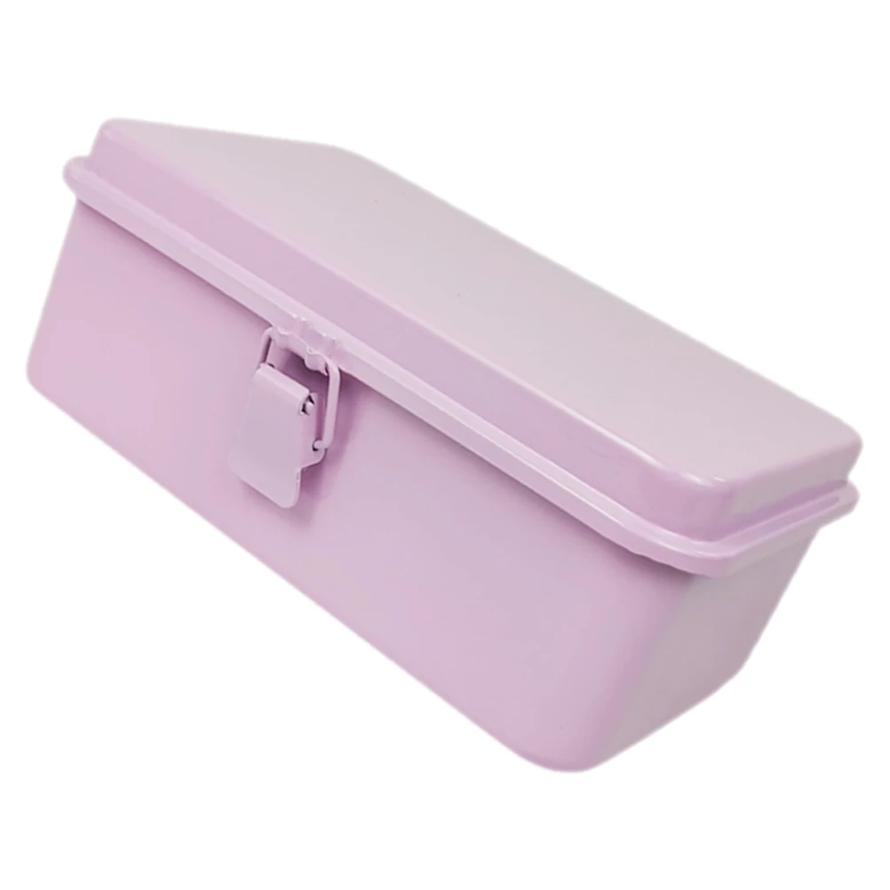

1pcs Tool Box Metal Toolbox Pink T190 Car Container Durable Portable Mechanics Organizer Storage Solution Tool Storage Box