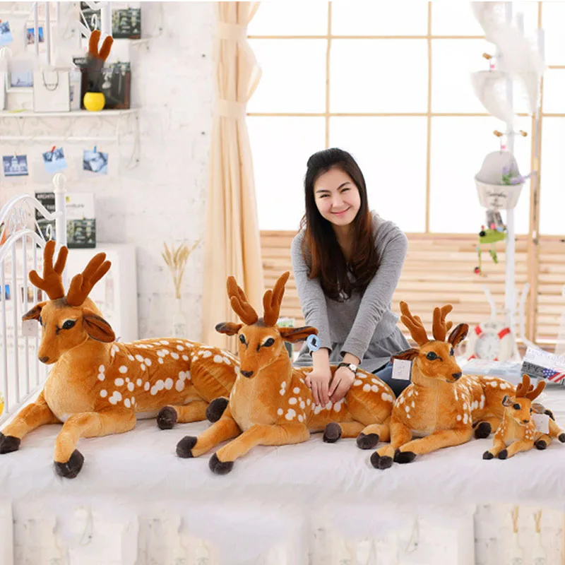 30/60cm Plush Toys Deer Movies Soft Stuffed Animals Deer Baby Plushie Christmas Room Decoration Doll Stuffed Toys Kids Gifts