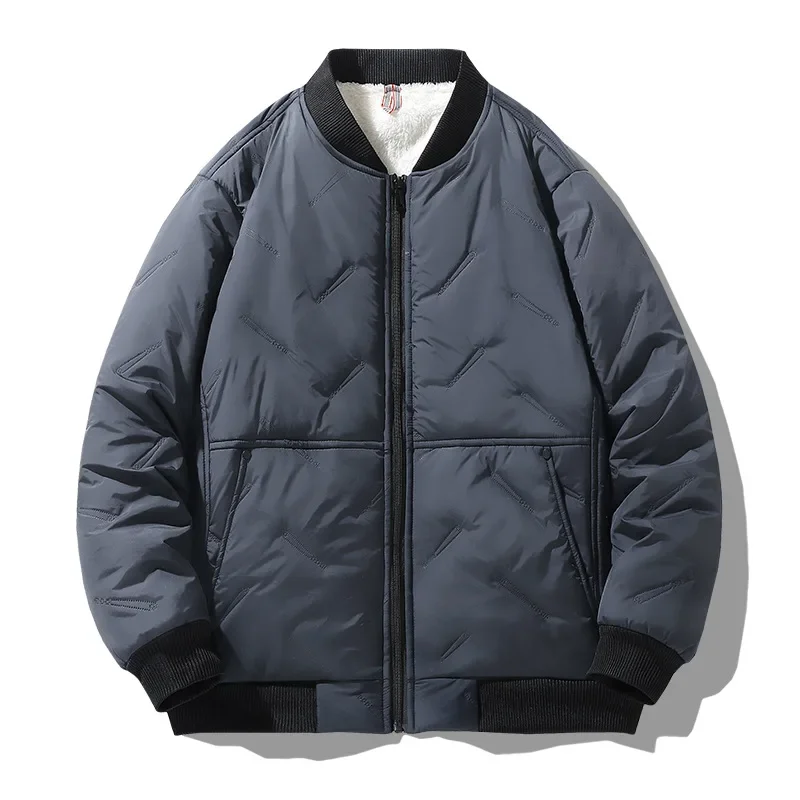 Veste en coton rembourrée et épaissie pour hommes, maillots de baseball hipster décontractés, manteau grande taille, hiver, nouveau