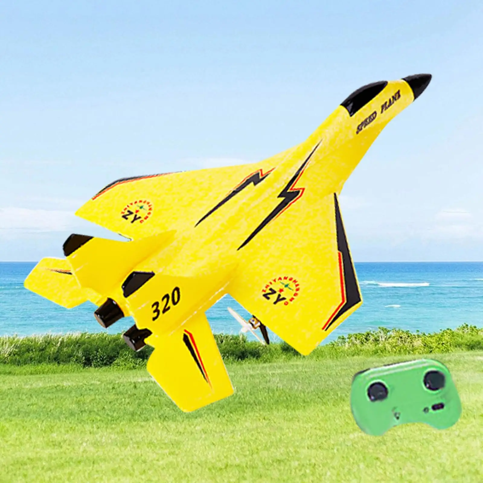 RC Plane Toy Foam Remote Control Aircraft Jet Airplane Model Toys for Park Gift Camping Activity for Kids and Adults