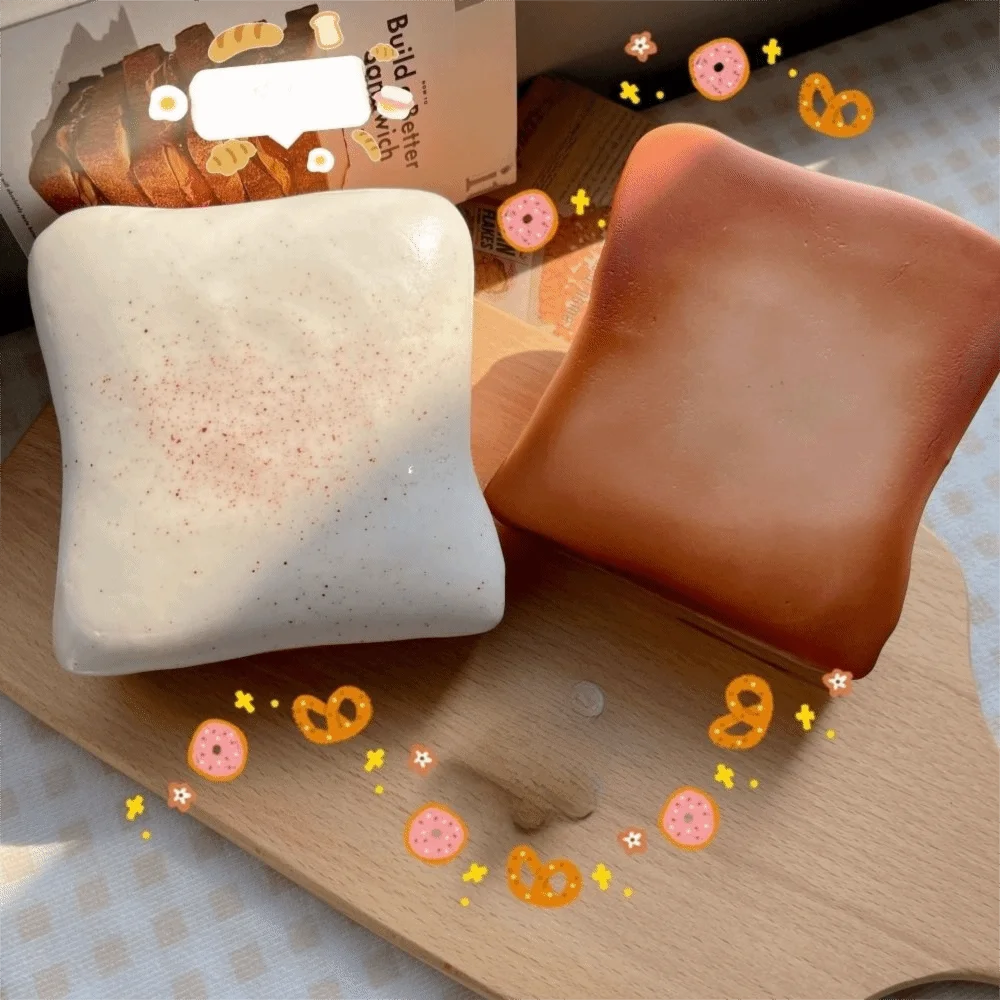 Funny Sticky Bread Butter Squishy Anxiety Relief Sensory Play Soft Stress Balls Stress Release Stress Relief Gifts