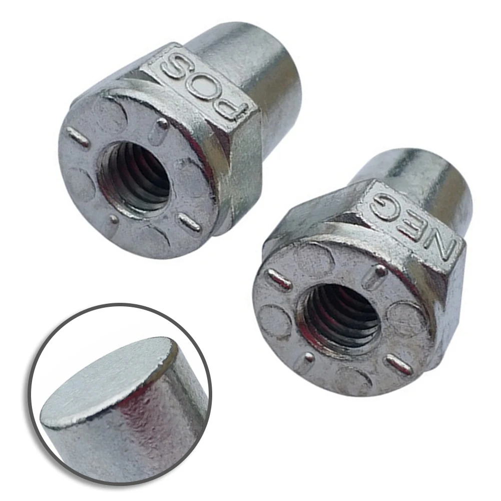 Positive and Negative 3/8in Battery Post Adapters Made of Zinc Alloy for Reliable Automotive Electrical Connections