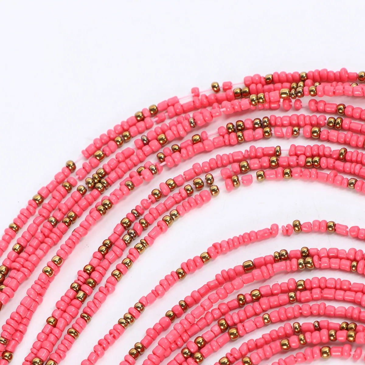 

Multi-layer Rice Bead Necklace Girls Women Fashion Personality Pendant Beads Chain