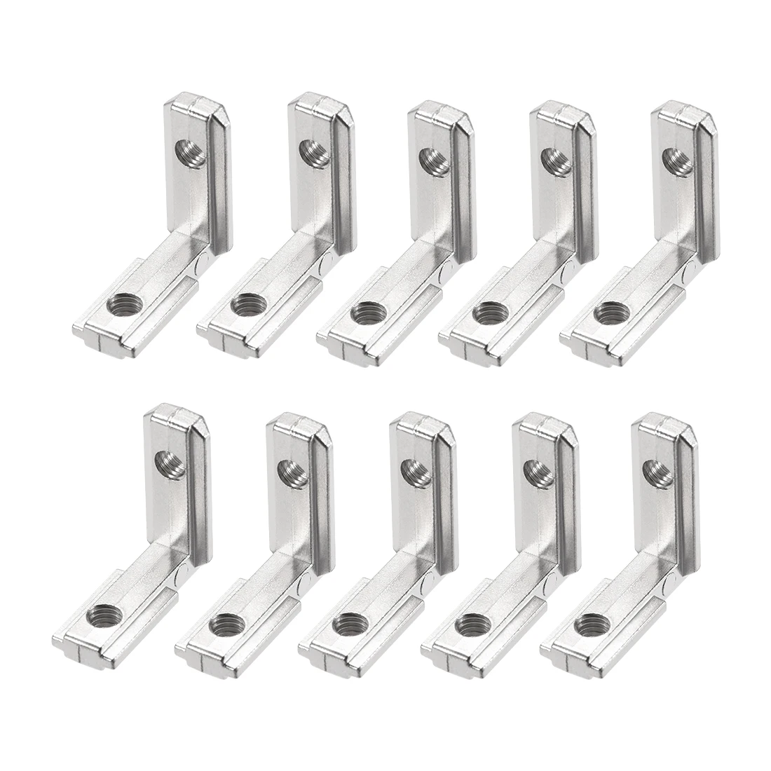 10/20pc 6mm T Slot L Type Interior Joint Bracket Corner Connector 2020 Series With/without Screws For Aluminum Extrusion Profile