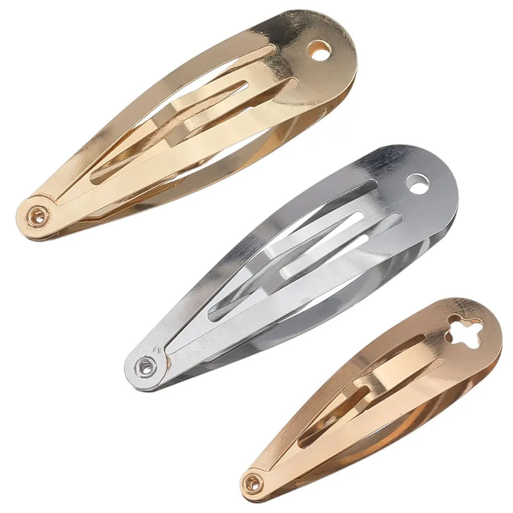 50 SZTUK 20 SZTUK Metalowe spinki do włosów Snap 4cm 5cm Aligator Spinki do włosów Podstawa z otworem do samodzielnego tworzenia biżuterii do włosów Ustawienie kokardki do włosów