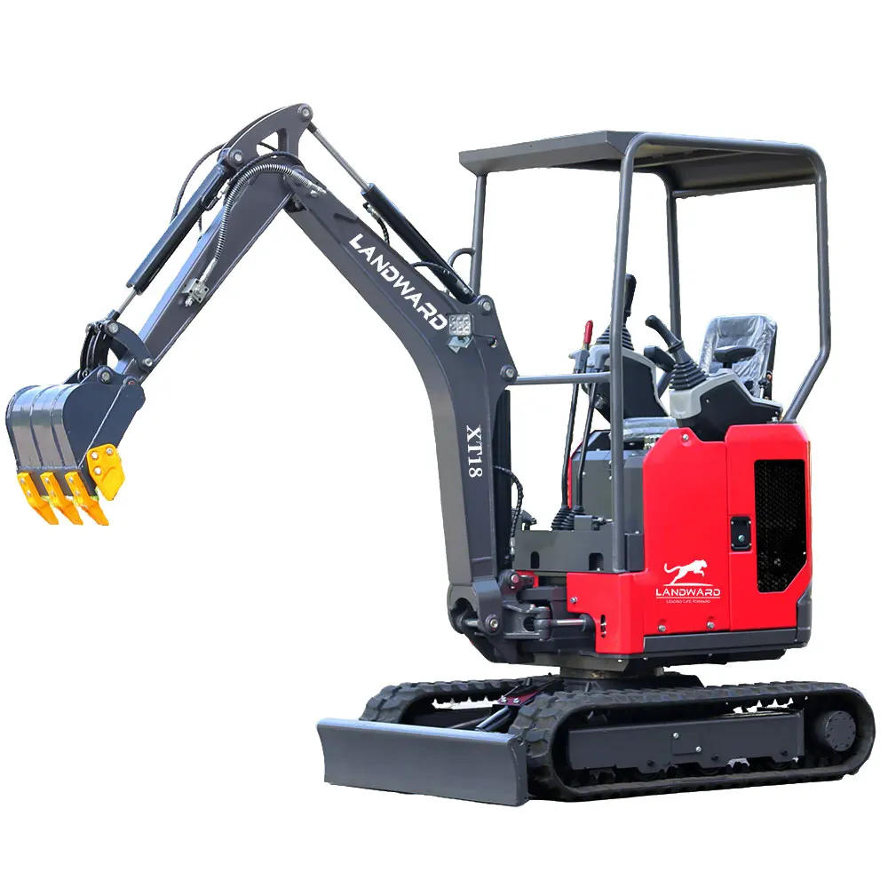 حفارة صغيرة مجنزرة مخصصة جديدة 1.8 طن حفارة صغيرة يورو 5 حفار مدمج آلات تحريك الأرض 1 طن 2 طن حفارة