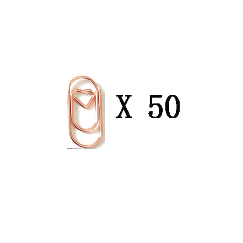 Kit 50 Stück Mini-Herzklammern aus Metall für Bürobedarf, Büroklammer – Detail 9