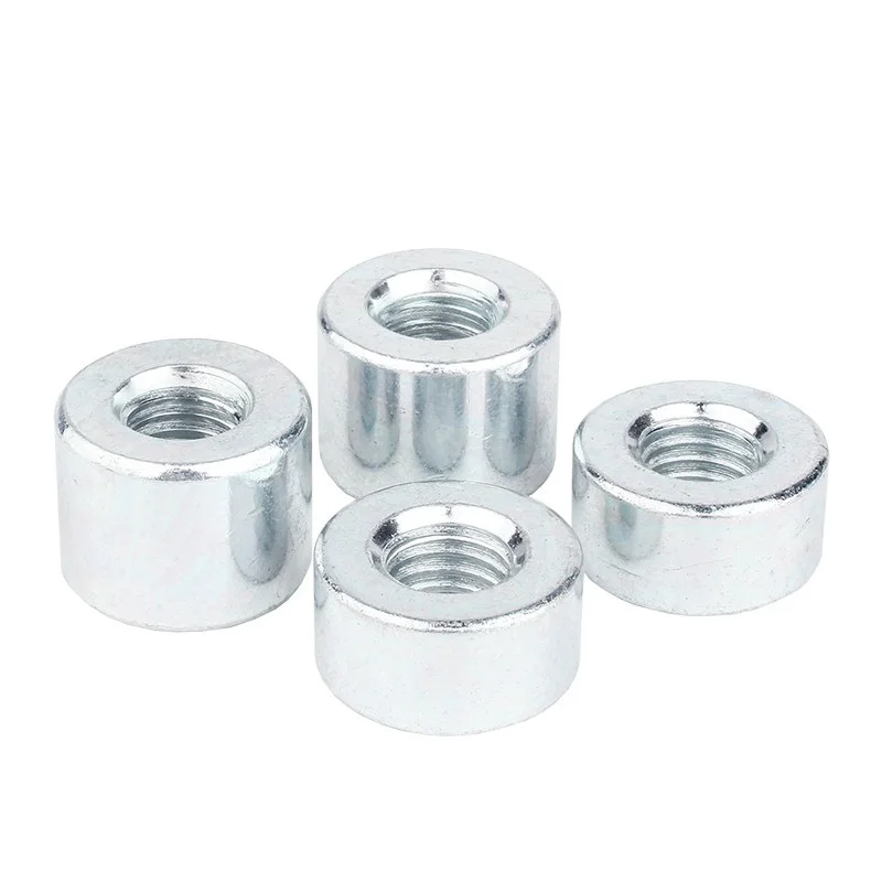 M4 M5 M6 M8 M10 Coupling Nut Zinc Plated Steel 72H Salt Spray Extension Thicken Round Column Joint Cylindrical Connect Screw Nut