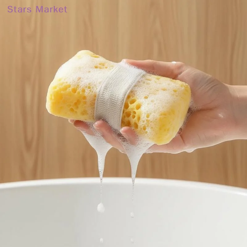 2Pcs Ultra Soft Texture Bath Sponge Rich Foaming No Loose Fibers Body Scrubber Multi-use Shower Foaming Tool Gentle Exfoliation