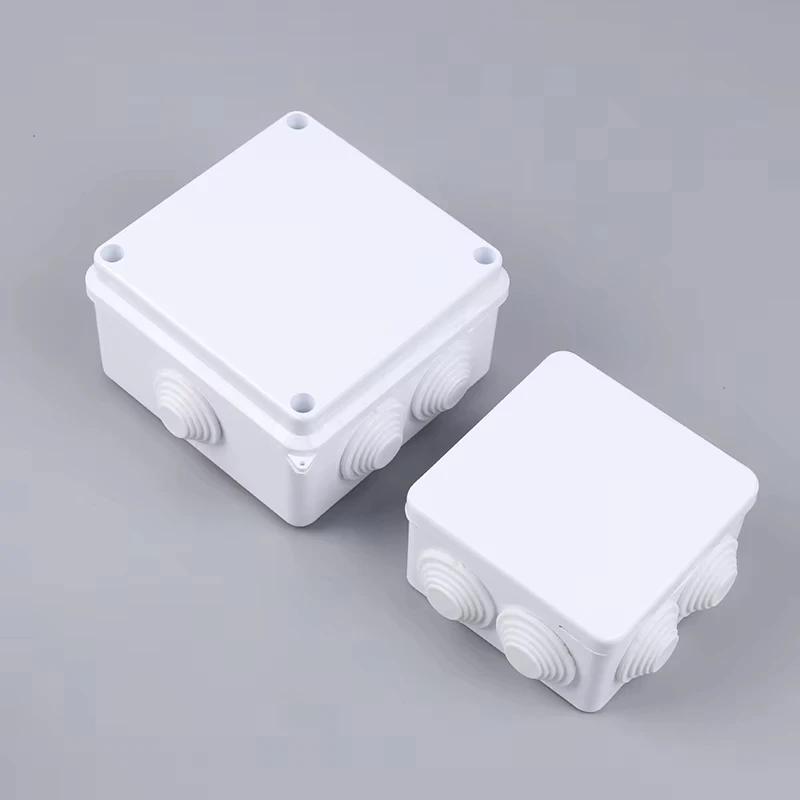 White Waterproof IP65 DIY Power Case Junction Box Indoor Wire Shell Electric Control Cable Branch for Home Automation