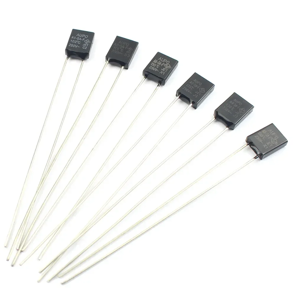 50 adet AUPO RH Termal Sigorta TF 102 115 125 130 135 150 C Derece 5A 250 V Kare A1-5A-F A2-5A-F A3-5A-F A4-5A-F A5-5A-F A8-5A-F