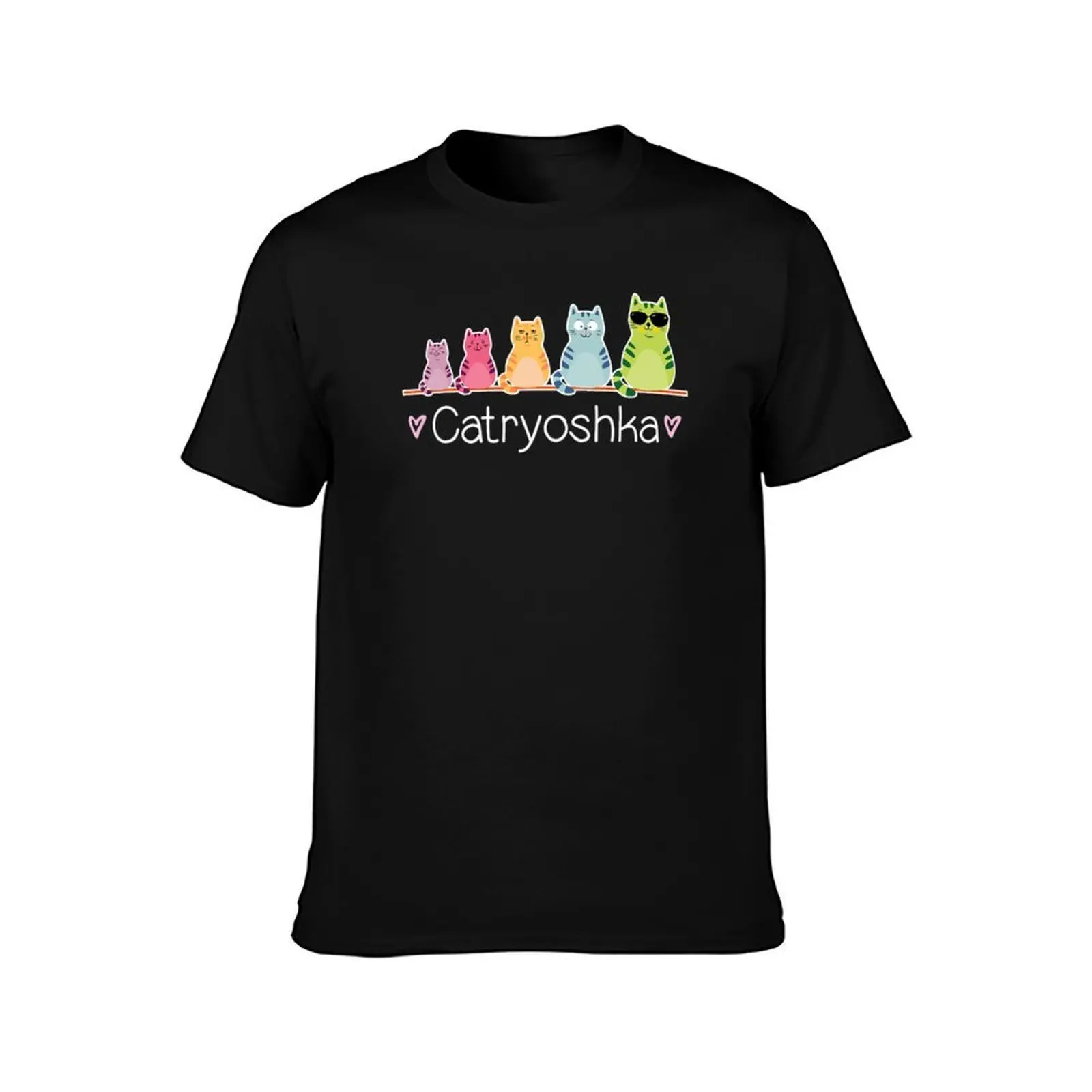 Catryoshka Cute Cats Matryoshka Russian Nesting Doll T-Shirt Plus Size Workout Short Sleeve Top T-Shirt