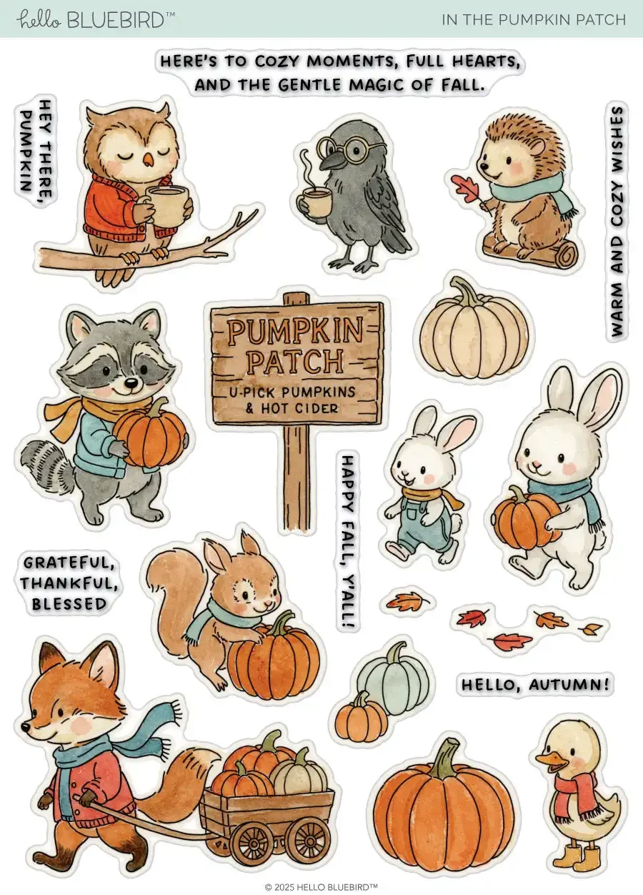 Autumn Forest Pumpkin Clear Stamps and Metal Cutting Dies DIY Scrapbook Diary Decoration Embossing Cut Template Make Card 5