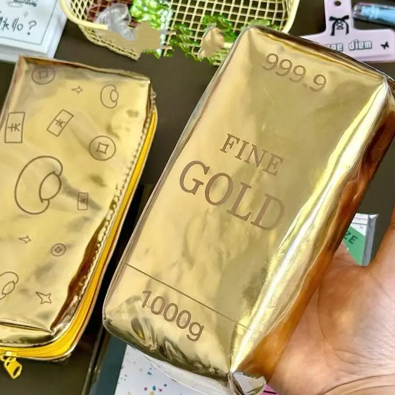 مقلمة محاكاة ذات شريط ذهبي - منظم قرطاسية بتصميم عتيق بسعة كبيرة، حقيبة تخزين متعددة الوظائف مع موضوع ثقافي #3