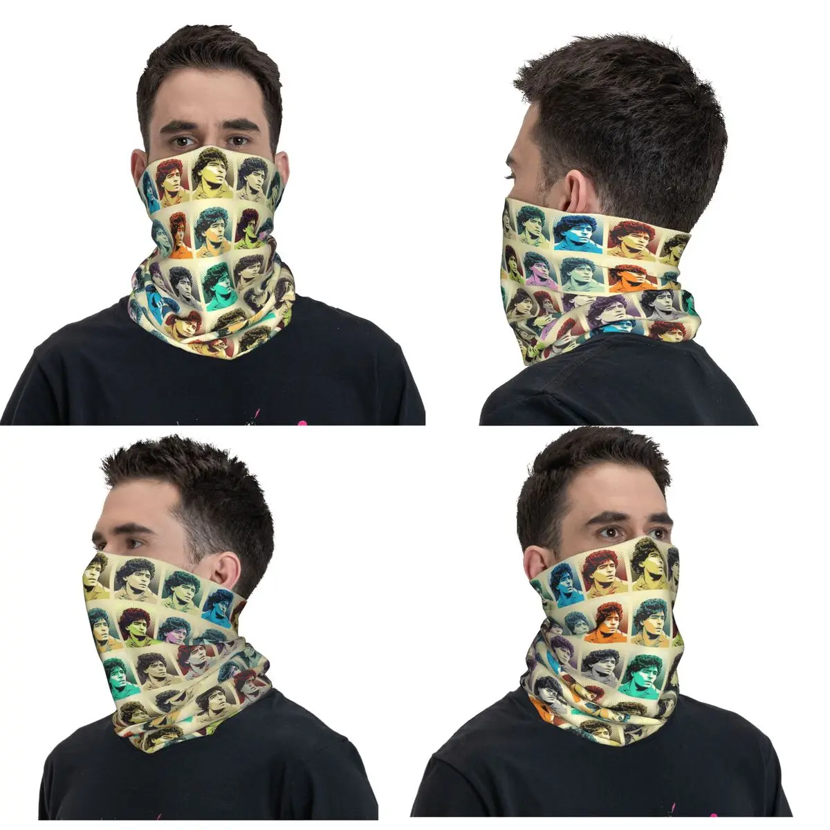 

Diego Maradona D10 El Pibe Obey Warhol Стиль Бандана Шеи Гетры Шарф с принтом Теплый велосипедный шарф Унисекс Для взрослых Всесезонный