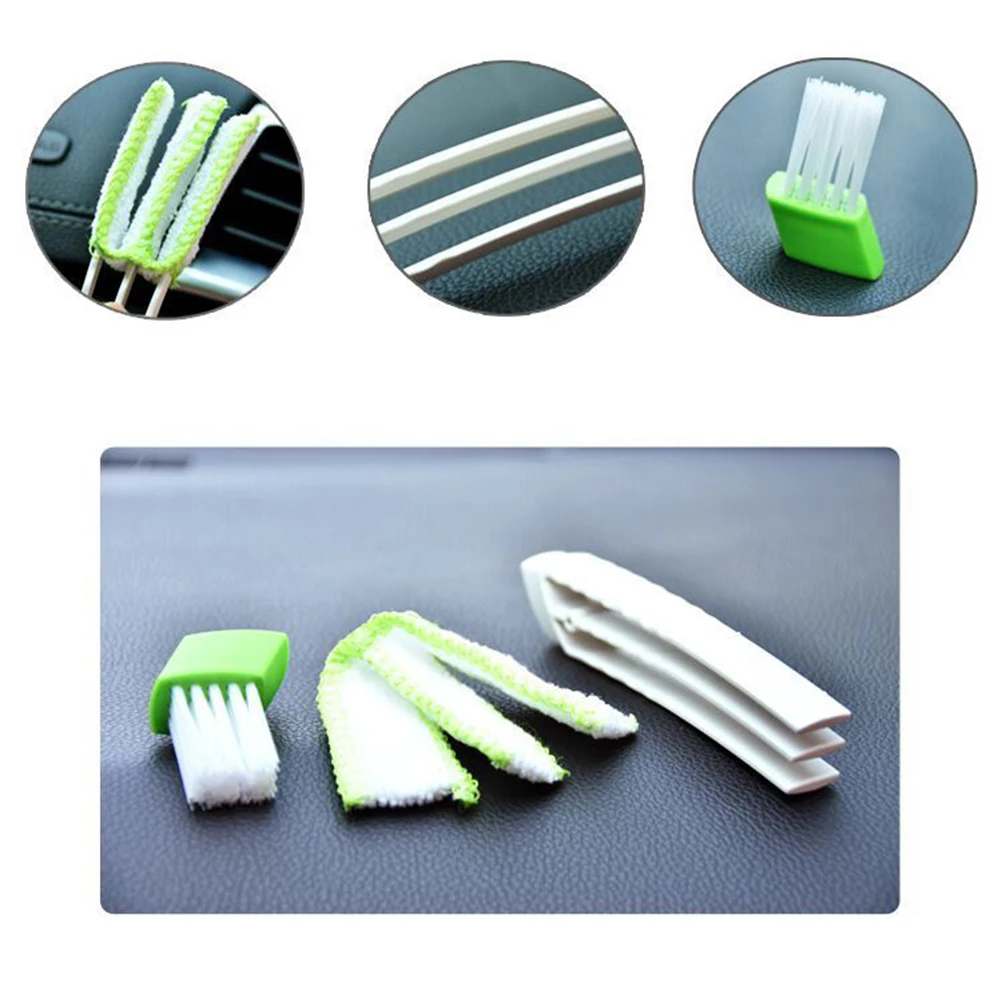 

2pcs Car Air Conditioner Cleaning Brush Duster Vent Mini Sweeping Nylon Removable Cloth Keyboard Dust Cleaner Car Accessories