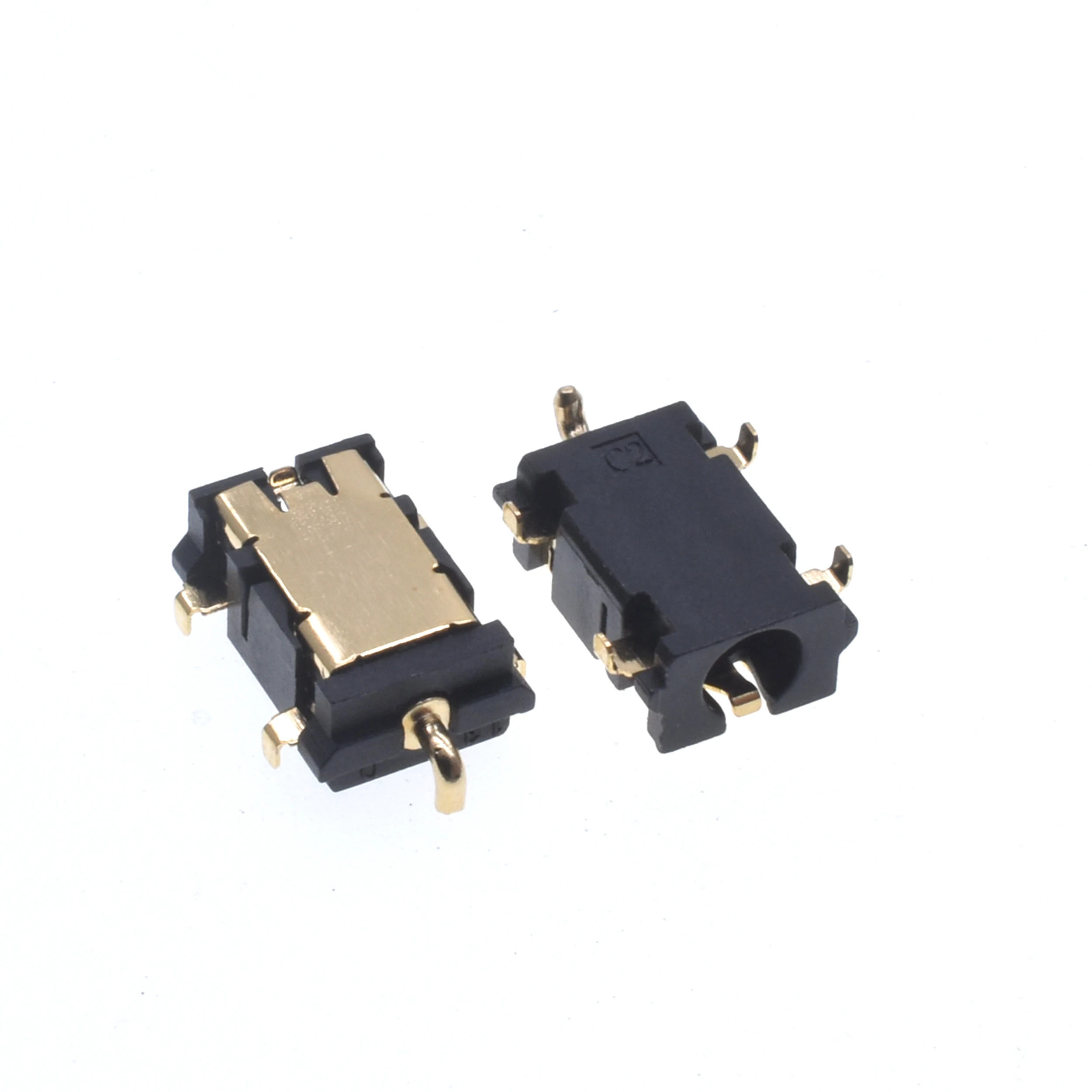 10 Stuks Rohs Zwarte Dc Stopcontact DC-058/361 Gootsteen Plaat 3.5*1.3Mm Vergulde Dc Power Interface Digitale Accessoire Dc Socket