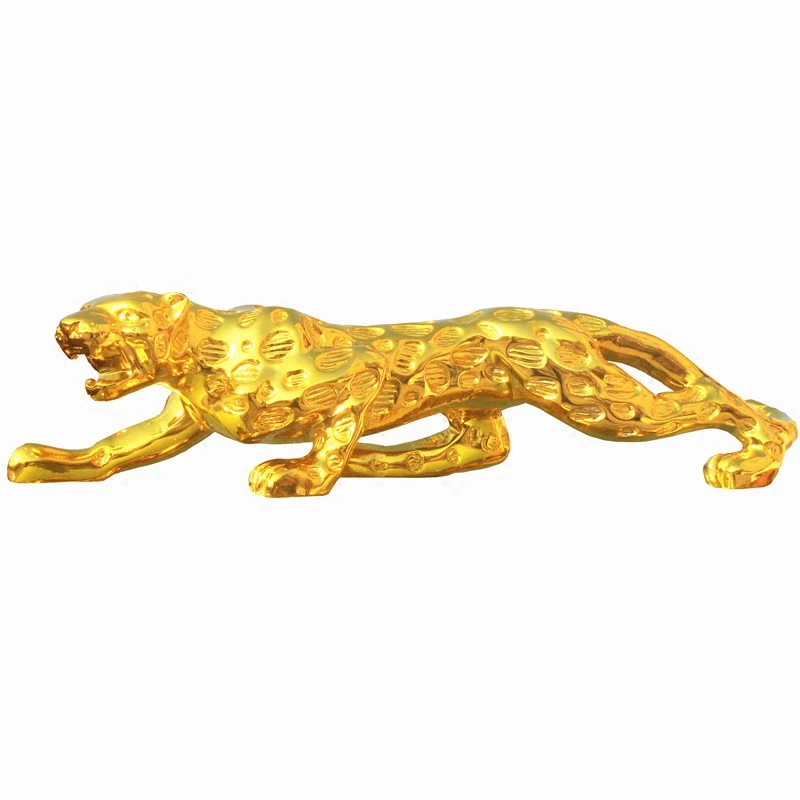 

Gold leopard car creative Crafts decoration Fine Leopard head model porch household crafts men money golden silver animal