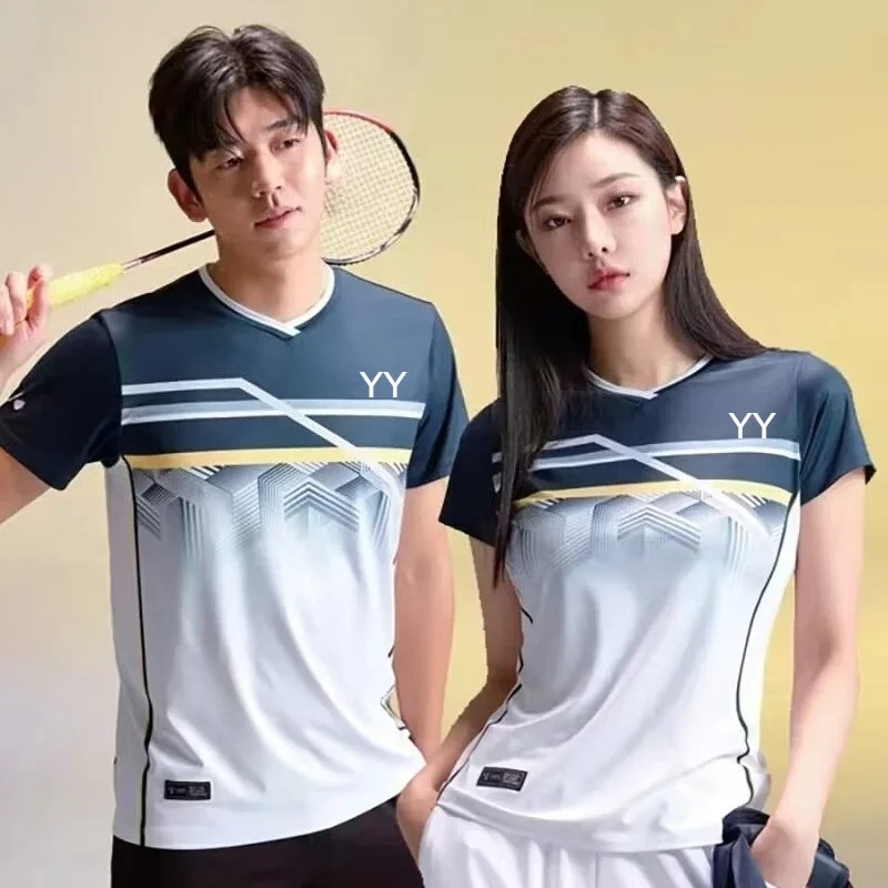 New YY Badminton Top Tennis Suit Competition Training Suit Quick-drying Breathable Sweat-absorbent Short-sleeved T-shirt