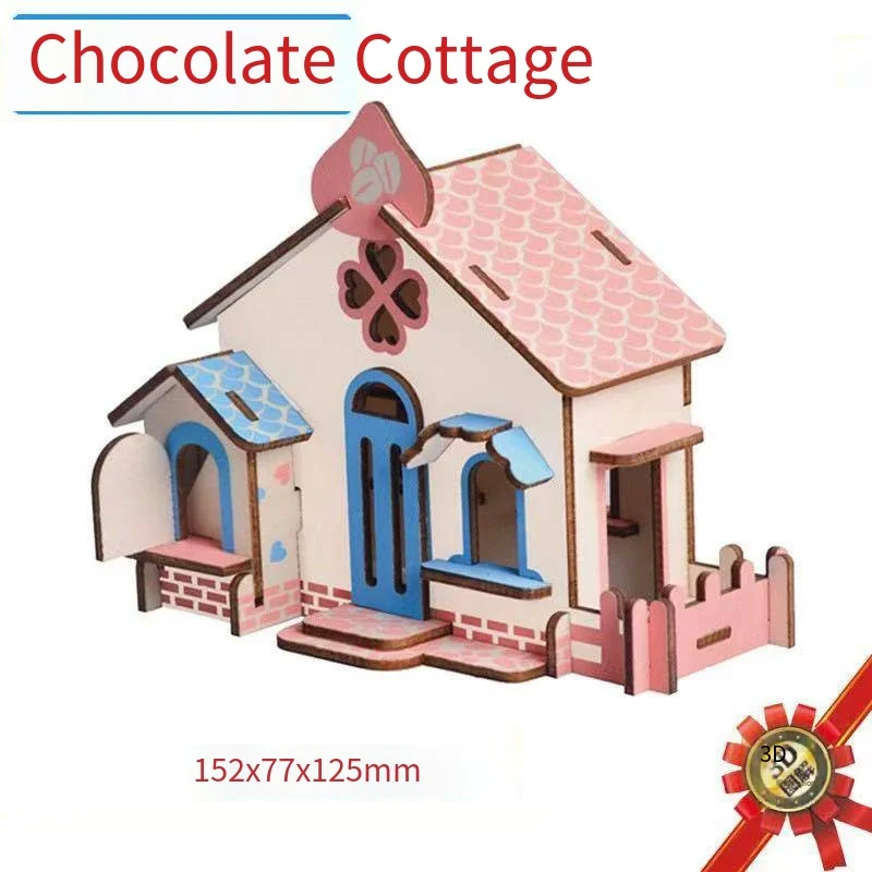 DIY บล็อกปริศนาสําหรับ 3 ถึง 14 ปีอาคารกระท่อมบล็อกของเล่น Builder บล็อกขนาดเล็กอาคารชุดของขวัญ