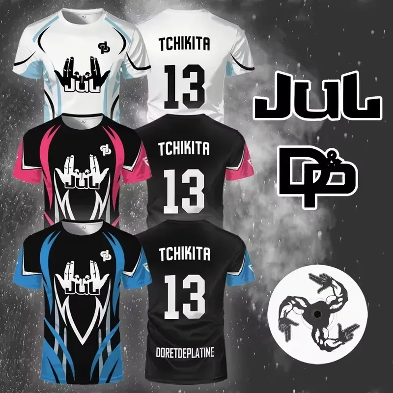 3D Digital Print 2026 New JUL T-shirts Tchikita 13 Pink Breathable Quick-drying Training DP Football Jerseys Men Women Summer