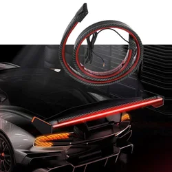 120cm Car Led Spoiler Light Third Brake Light Driving Warning Stop Lamp Carbon Fiber Rear Spoiler LED Strip 12V