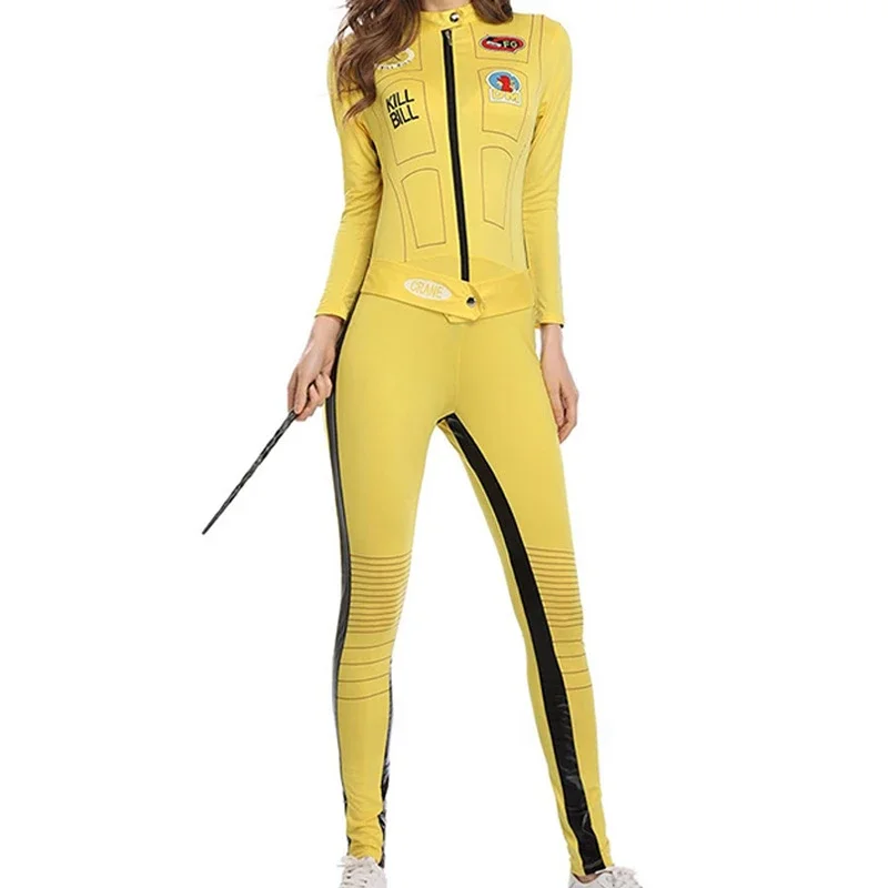 Kill Bill The Bride Beatrix Kiddo Cosplay Costume Kung Fu Jumpsuit for Women Halloween Carnival Mardi Gras Costumes
