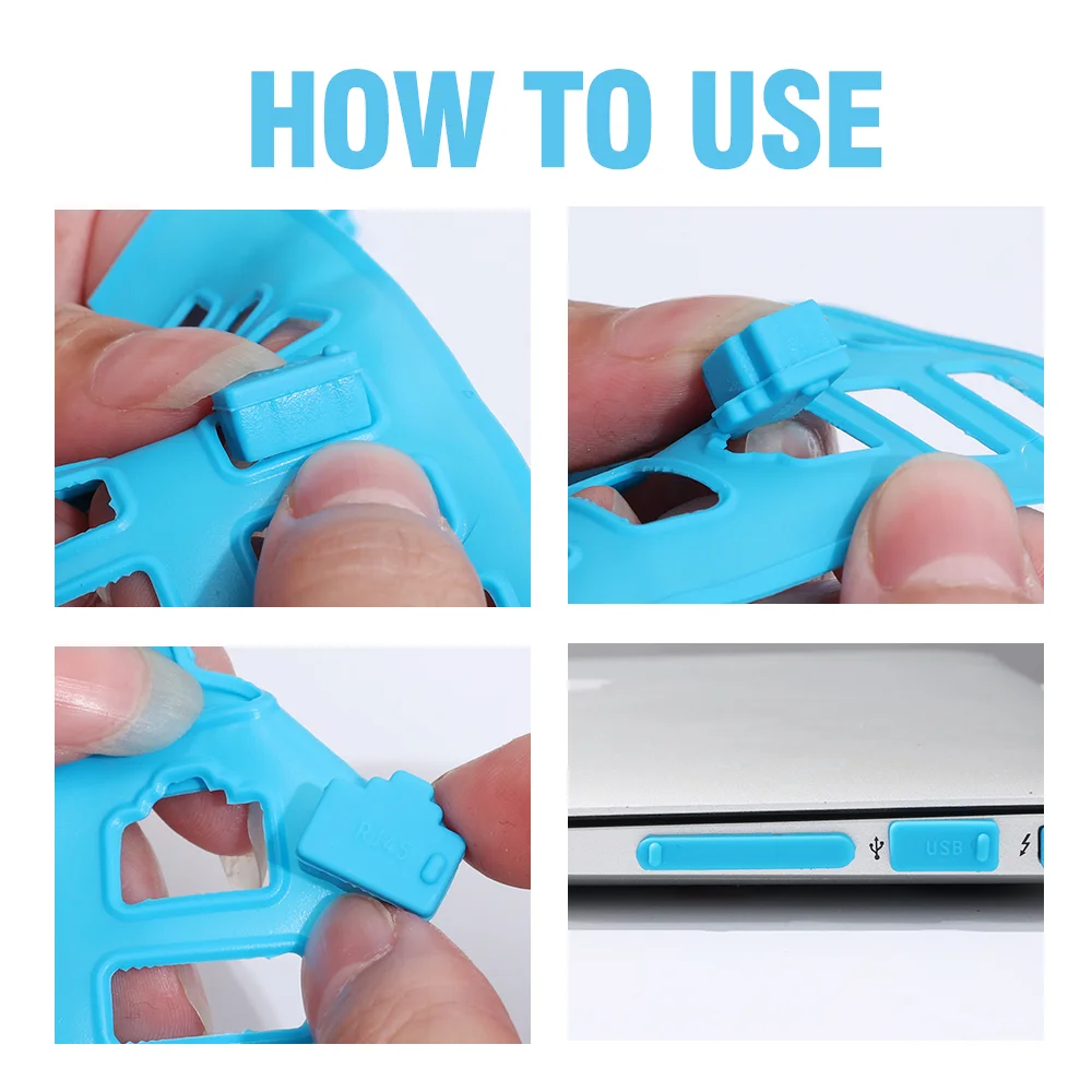 16 قطعة سيليكون مكافحة الغبار المقابس منفذ البيانات USB حامي مجموعة الكمبيوتر المحمول العالمي USB الغبار التوصيل PC واجهة الكمبيوتر غطاء مقاوم للماء
