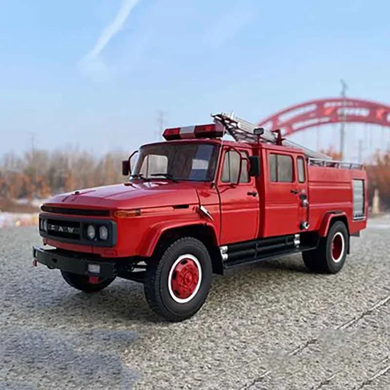 Jiefang Ca141/ca142 Rescue & Fire Truck Die-casting 1:24 Scale Alloy Simulation Engineering Jeep Model Display Decoration Gift