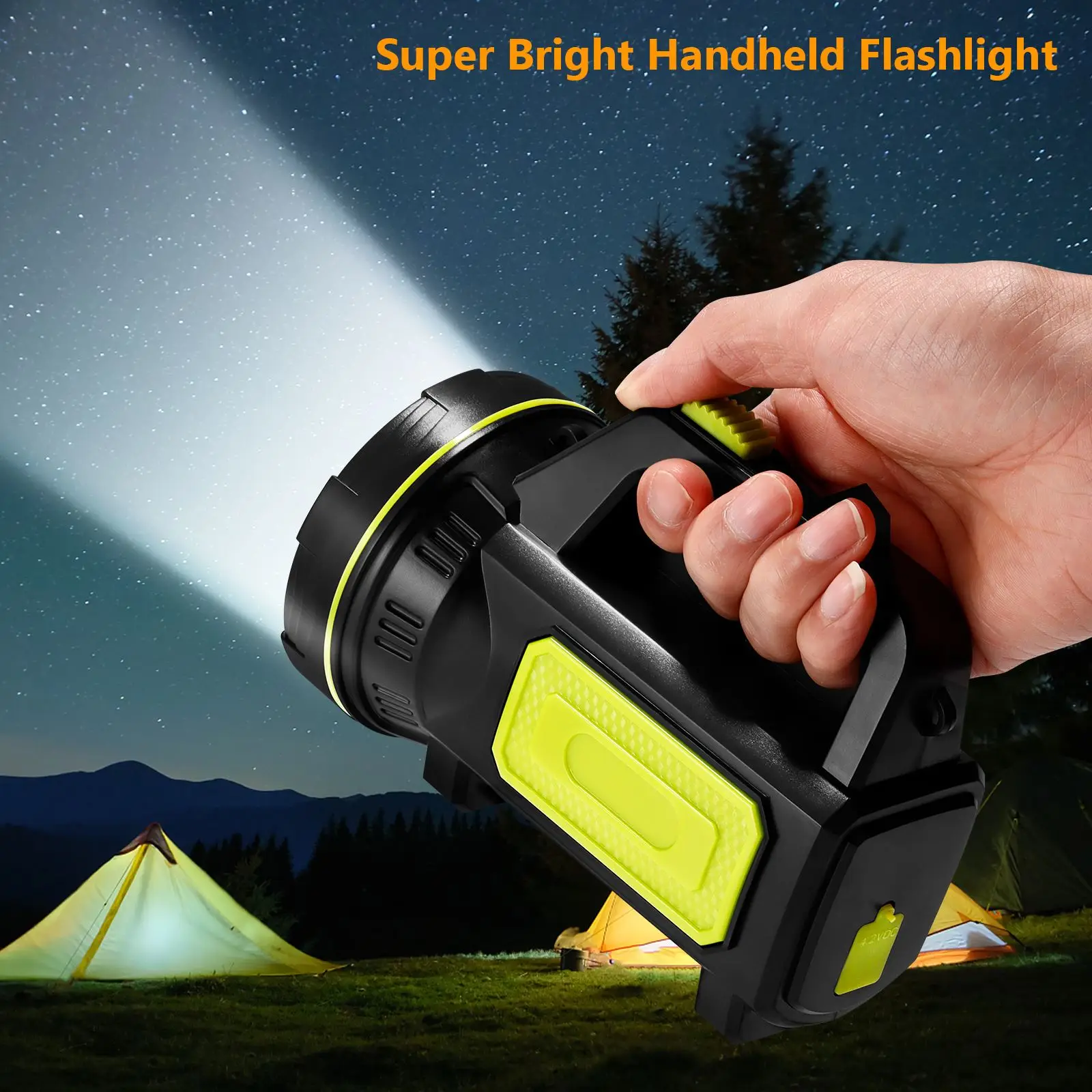 

Super Bright LED Work Light Waterproof Rechargeable Handheld Searchlight Handheld Flashlight Work Light Spotlight Floodling